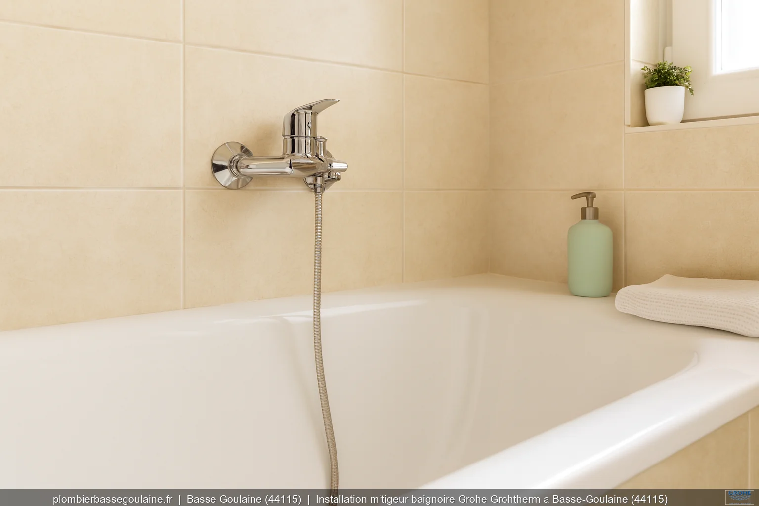 Installation mitigeur baignoire Grohe Grohtherm a Basse-Goulaine (44115)